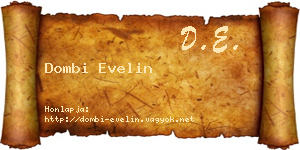 Dombi Evelin névjegykártya